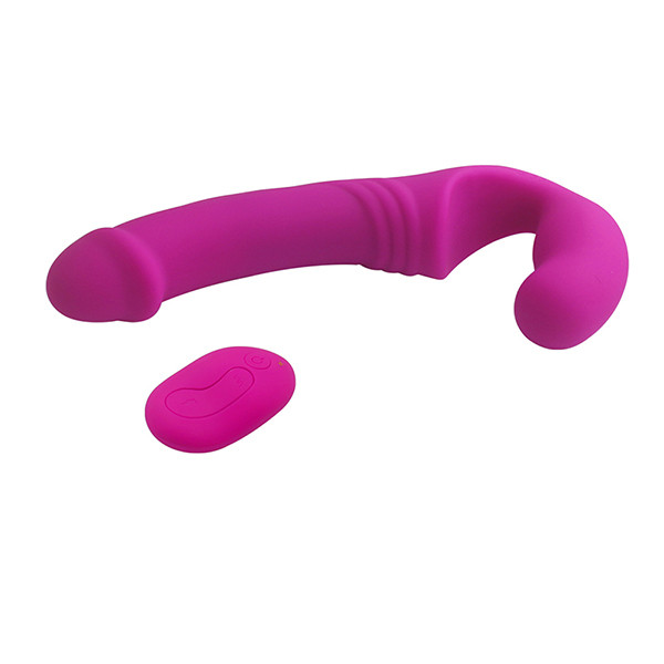 Вибратор-страпон безремневой c пультом "Double Rider"