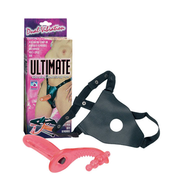 Страпон с вибрацией Ultimate Vibrating Anal Strap-on и анальным стимулятором