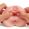 Супер реалистичный мастурбатор, рельефные вагина и анус